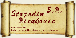 Stojadin Micaković vizit kartica